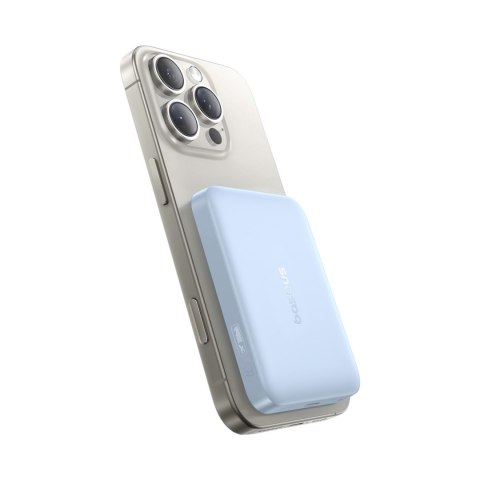 Powerbank indukcyjny 10000mAh 22.5W MagSafe z kablem USB-C 20V/3A 0.3m - niebieski