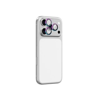 Szkło na aparat do iPhone 17 Pro / Pro Max z tęczową ramką aluminiową Lens Glass