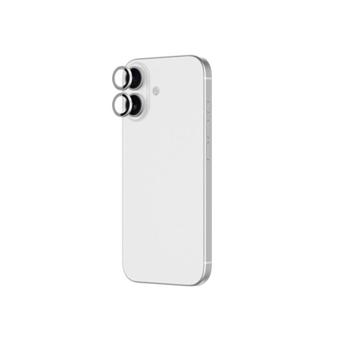 Szkło na aparat do iPhone 17 ze srebrną ramką aluminiową Lens Glass