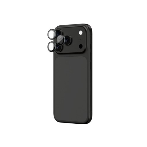 Szkło na aparat na iPhone 17 Pro / Pro Max Sapphire z szarą ramką