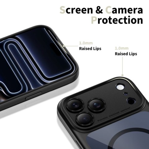 Etui case na iPhone 17 Pro Max Magpeak Magsafe CC - przezroczysto-czarne