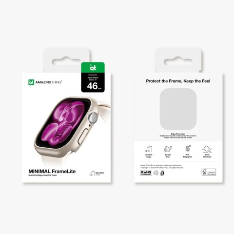 Etui ochronne na zegarek Apple Watch Series 11 46mm Minimal - srebrne