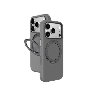 Etui pokrowiec na iPhone 17 Pro Max z podstawką Cloudie - szare