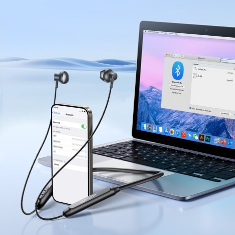 Słuchawki bezprzewodowe Bluetooth z pałąkiem - czarne