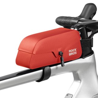 Torba rowerowa na ramę wodoodporna z magnetycznym zapięciem 0.9L - czerwona