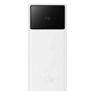 Powerbank 30000mAh 22.5W z kablem USB-A - USB-C 3A 30cm - biały