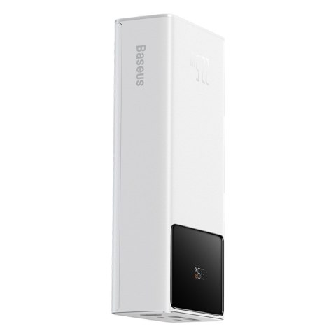 Powerbank 30000mAh 22.5W z kablem USB-A - USB-C 3A 30cm - biały