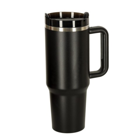 Kubek termiczny ze słomką i uchwytem termos 1200ml czarny