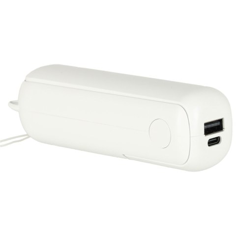 Wiatrak biurkowy wentylator mini ręczny składany wiatraczek przenośny USB biały