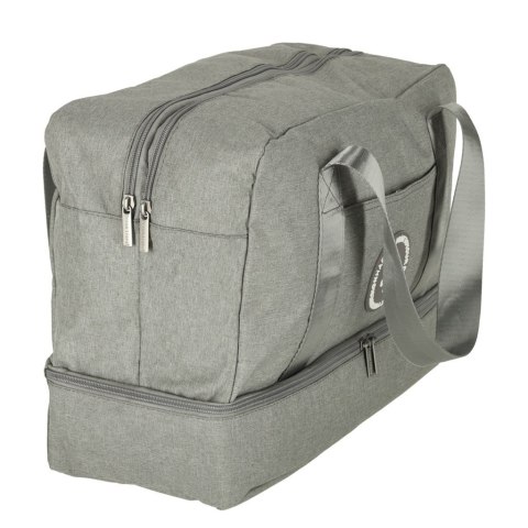 Torba podróżna bagaż podręczny do samolotu podróżna turystyczna pojemna uchwyt kieszenie 39x18x30 szara