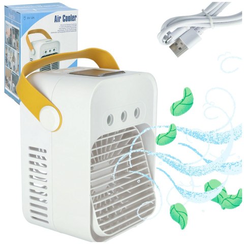 Klimator przenośny klimatyzer biurkowy mini klimatyzator na wodę 3w1 USB LED