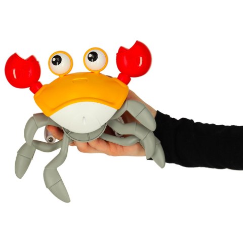 Krab uciekający pełzający czujnik interaktywna akumulator USB czerwony