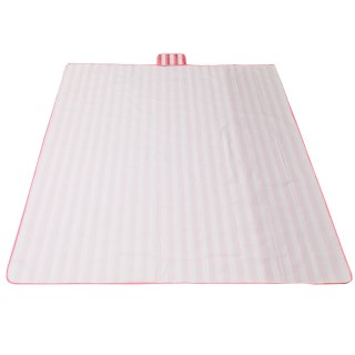 Mata plażowa wodoodporna koc piknikowy plażowy składany torba XXL 200x200cm różowa