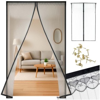 Moskitiera siatka magnetyczna na drzwi 110x220cm CZARNA