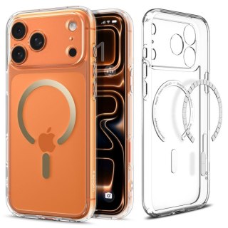 Etui pokrowiec na iPhone 17 Pro Ultra Hybrid MagSafe - przezroczysto-złote