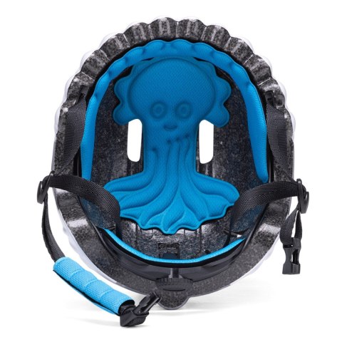 Kask rowerowy dziecięcy 52-56 cm - niebieski dinozaur