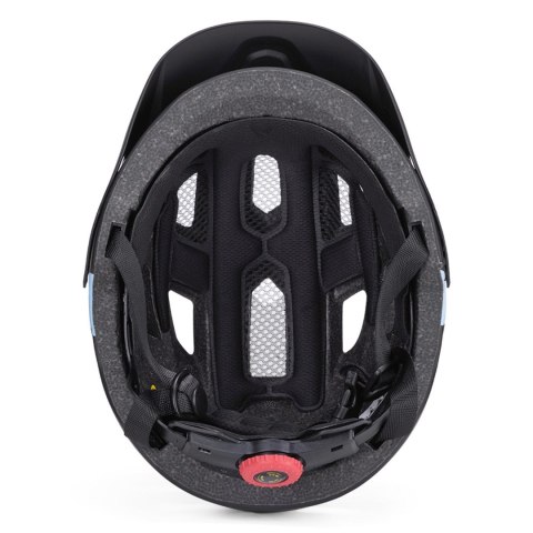 Kask rowerowy dziecięcy MTB z odpinanym daszkiem 48-52 cm - czarny