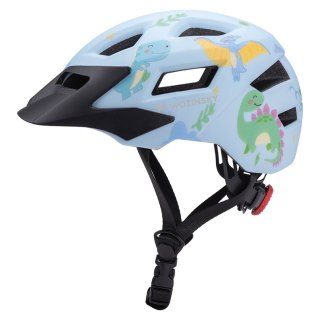Kask rowerowy dziecięcy MTB z odpinanym daszkiem 48-52 cm - jasnoniebieski