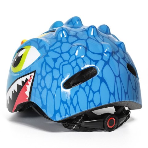 Kask rowerowy dziecięcy lekki 50-54 cm - niebieski smok