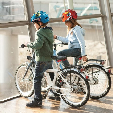 Kask rowerowy dziecięcy lekki 50-54 cm - niebieski smok