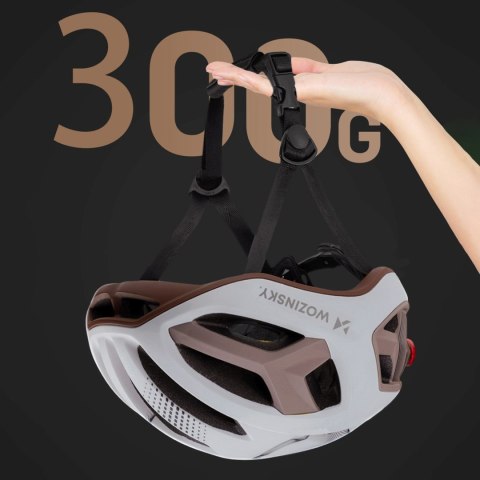 Kask rowerowy szosowy ultracienki 57-62 cm - taupe