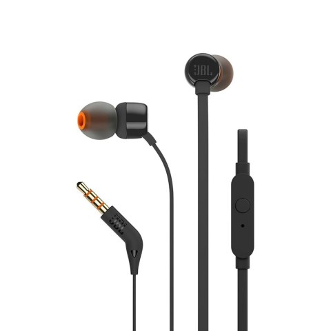Słuchawki przewodowe douszne z pilotem mini jack 3.5mm JBL Tune 160 - czarne