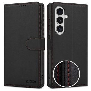 Etui futerał zamykany z podstawką na Samsung Galaxy S26 Wallet - czarno czerwony