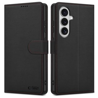 Etui futerał zamykany z podstawką na Samsung Galaxy S26 Wallet - czarno czerwony