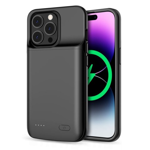 Etui na iPhone 14 / 14 Pro z powerbankiem 4800mAh PowerCase - czarne