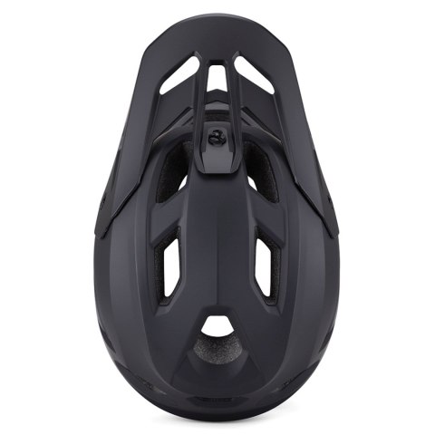 Kask rowerowy pełny z odpinanym daszkiem 57-62 cm - czarny