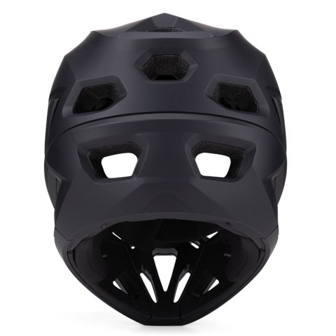 Kask rowerowy pełny z odpinanym daszkiem 57-62 cm - czarny
