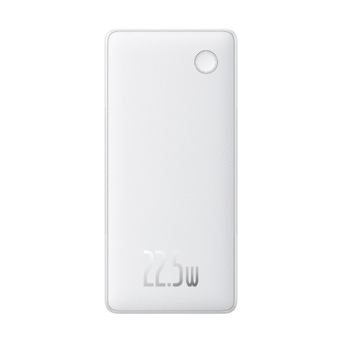 Powerbank 10000mAh 22.5W Airpow Lite z wbudowanymi kablami USB-C iPhone Lightning - biały