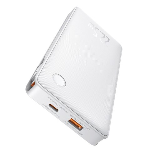 Powerbank 10000mAh 22.5W Airpow Lite z wbudowanymi kablami USB-C iPhone Lightning - biały