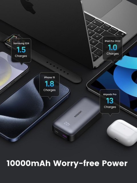 Powerbank 20000mAh USB-A USB-C Nexode 30W - szary