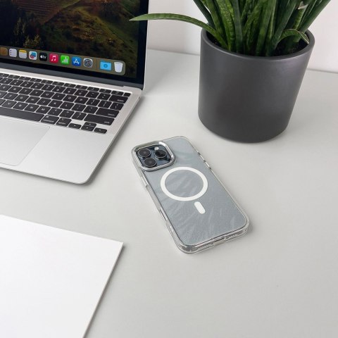Etui brokatowe na iPhone 17 Pro Max MagSafe Glitter Case - półprzezroczyste