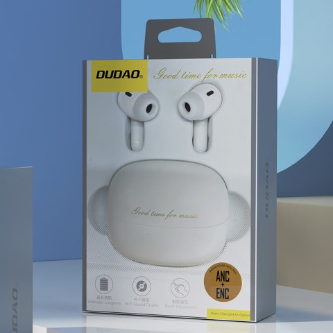 Słuchawki bezprzewodowe U21 TWS ANC ENC Bluetooth - białe