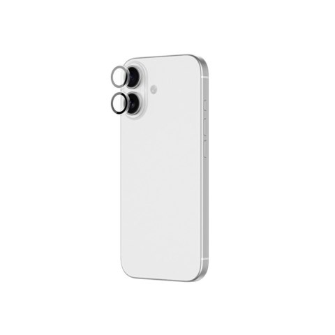 Szkło na aparat do iPhone 17 z czarną aluminiową ramką Lens Glass