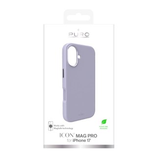 Etui z aluminiowymi przyciskami na iPhone 17 Icon Mag Pro Liquid Silicone MagSafe - lawendowe