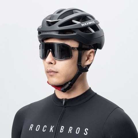 Kask ochronny rowerowy HC-58BK-L 58-61 cm - czarno-szary