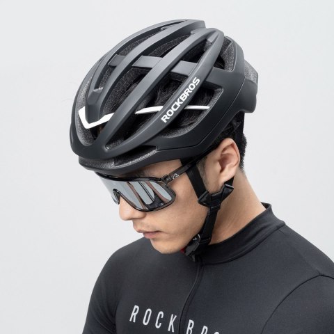 Kask ochronny rowerowy HC-58BK-L 58-61 cm - czarno-szary