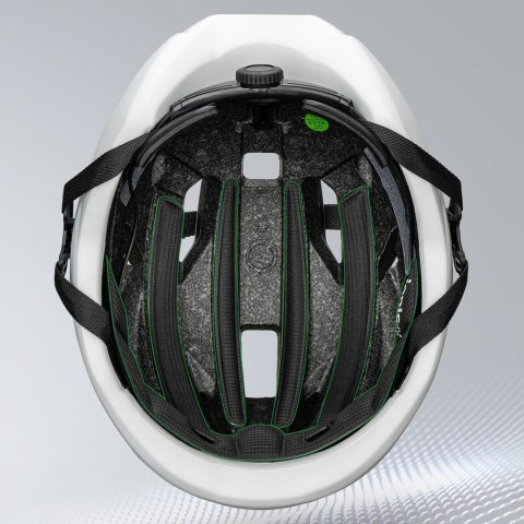 Kask rowerowy LK-15 z włókna węglowego 58-62 cm - biały