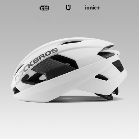 Kask rowerowy LK-15 z włókna węglowego 58-62 cm - biały