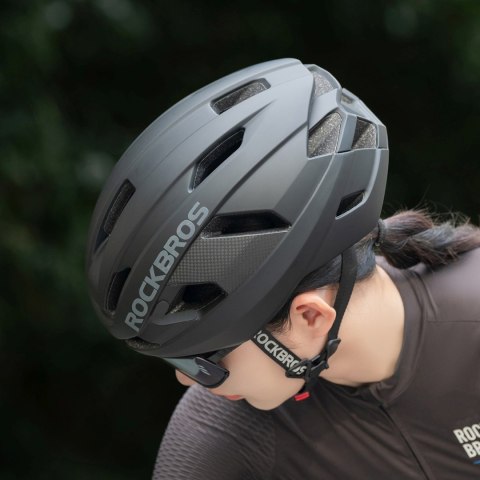 Kask rowerowy LK-15 z włókna węglowego 58-62 cm - czarny