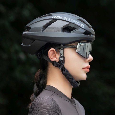 Kask rowerowy LK-15 z włókna węglowego 58-62 cm - czarny