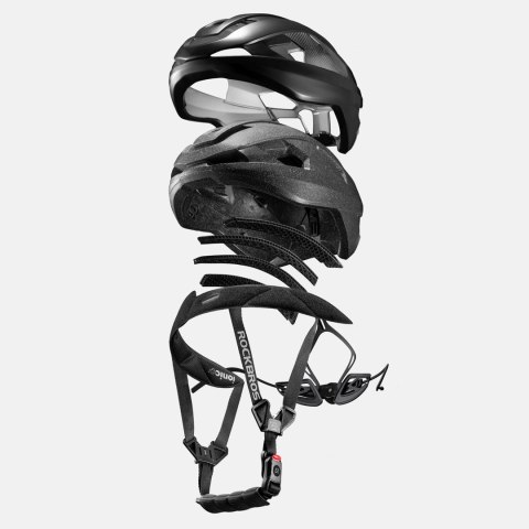 Kask rowerowy LK-15 z włókna węglowego 58-62 cm - czarny