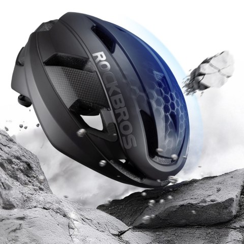 Kask rowerowy LK-15 z włókna węglowego 58-62 cm - czarny