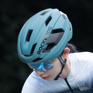 Kask rowerowy LK-15 z włókna węglowego 58-62 cm - jasnoniebieski