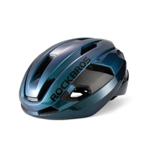 Kask rowerowy LK-15 z włókna węglowego rozmiar L 58-62 cm - niebieski kameleon