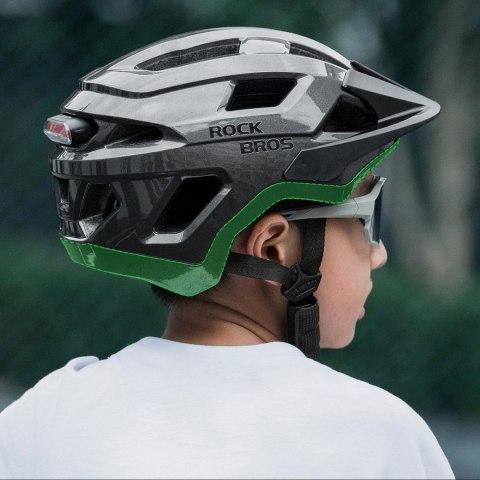 Kask rowerowy młodzieżowy LK-67 z odpinanym daszkiem 54-58 cm - szary