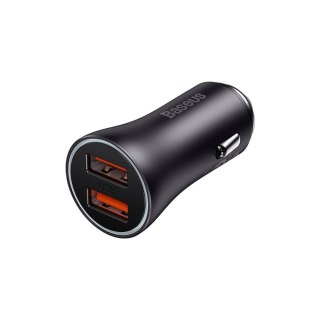 Ładowarka samochodowa 2x USB-A 60W - ciemnoszara
